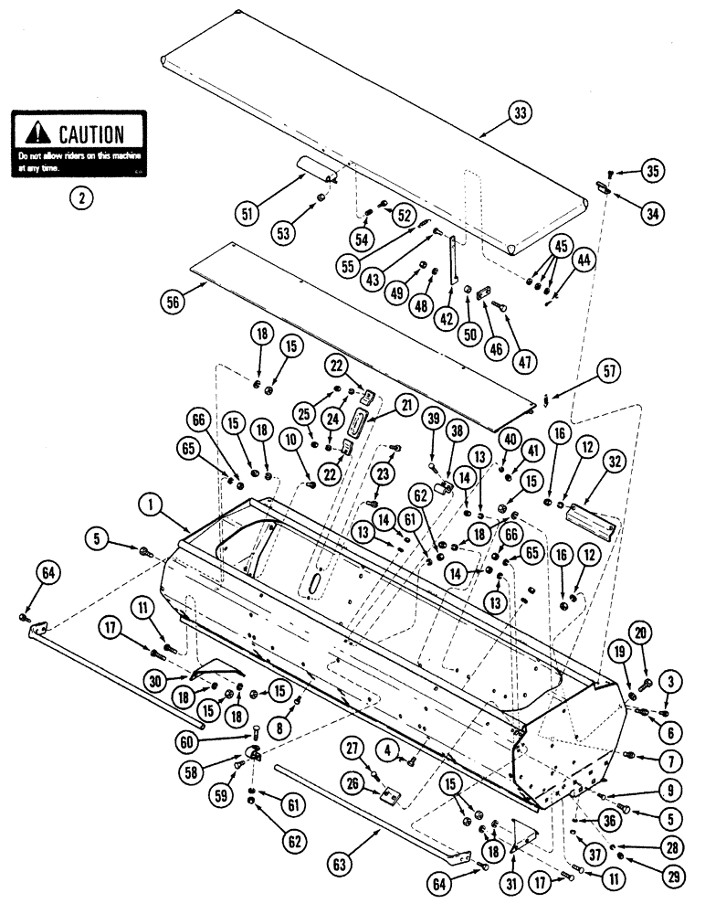 Схема запчастей Case IH 5300 - (9-020) - GRAIN AND FERTILIZER HOPPER, 13X7 (09) - CHASSIS