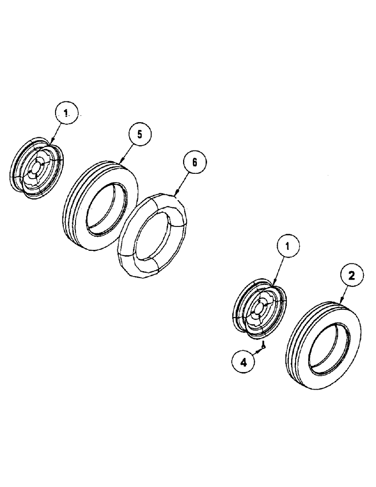 Схема запчастей Case IH CONCORD - (B42) - PACKER TIRES 