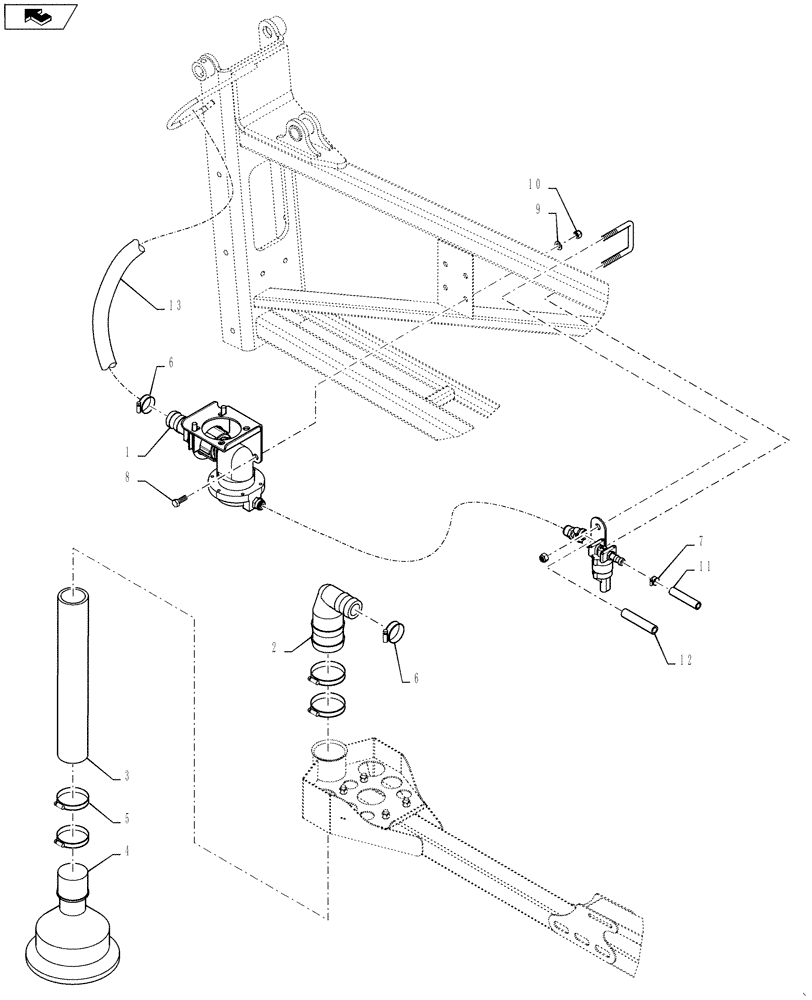 Схема запчастей Case IH 4420 - (11-023) - FOAMER DROP GROUP, LH Options