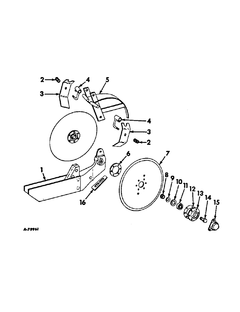 Схема запчастей Case IH 66-SERIES - (U-22) - DOUBLE DISK OPENER AND SCRAPER, ONE PER FURROW 