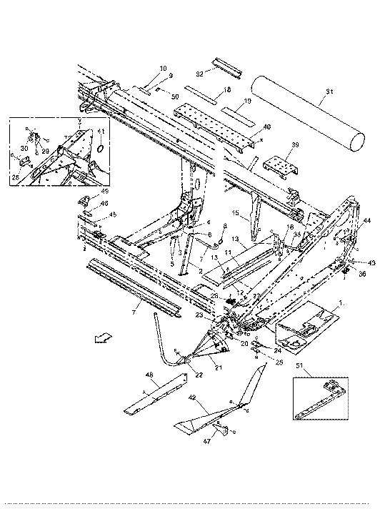 Схема запчастей Case IH 2152 - (09-01A) - FRAME AND COMPONENTS - 2142, 2152 