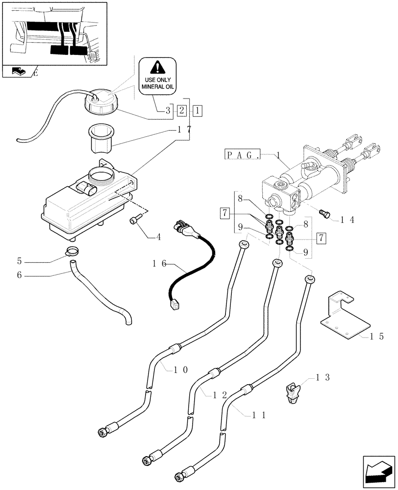 Схема запчастей Case IH PUMA 140 - (1.95.0[02]) - BRAKE PEDALS (10) - OPERATORS PLATFORM/CAB