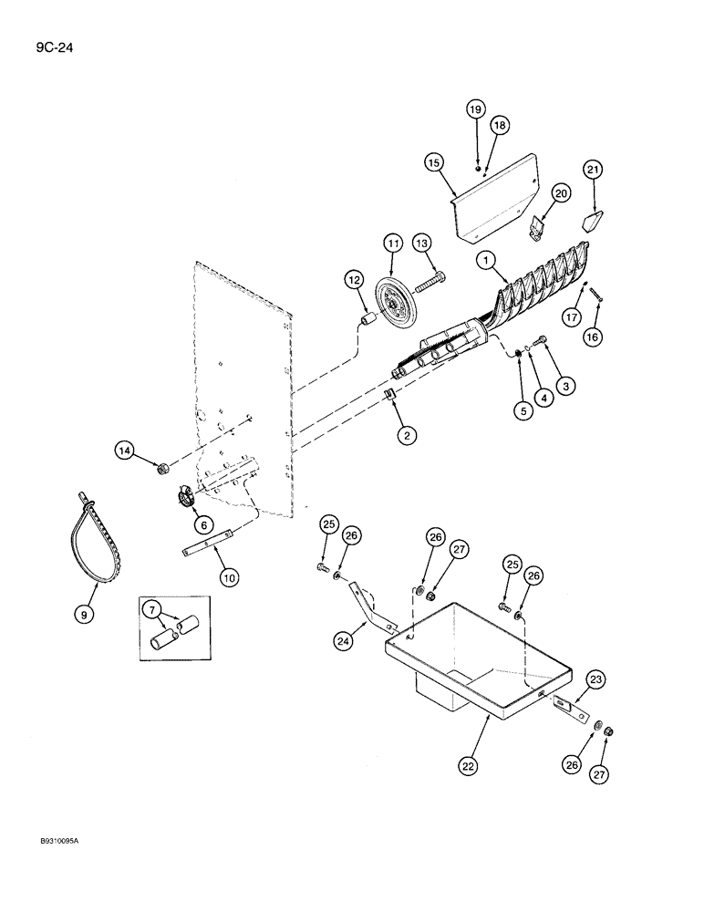 Схема запчастей Case IH 950 - (9C-24) - SEED MODULE DISCHARGE MANIFOLD (09) - CHASSIS/ATTACHMENTS