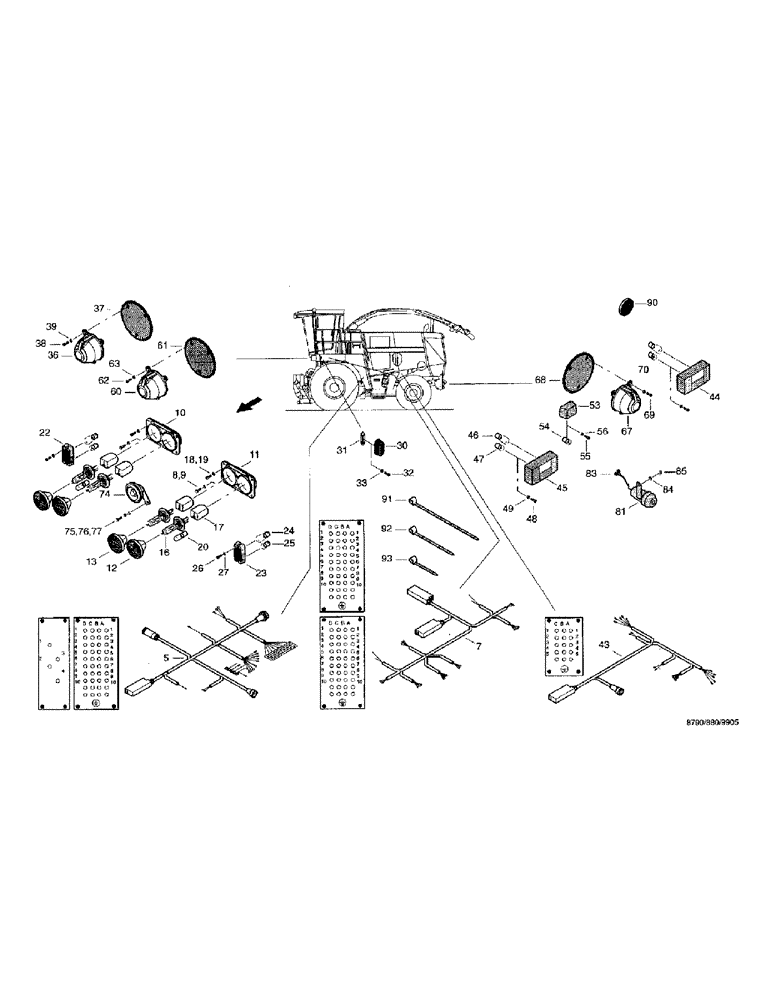 Схема запчастей Case IH 8790 - (209) - ELECTRIC EQUIPMENT (55) - ELECTRICAL SYSTEMS