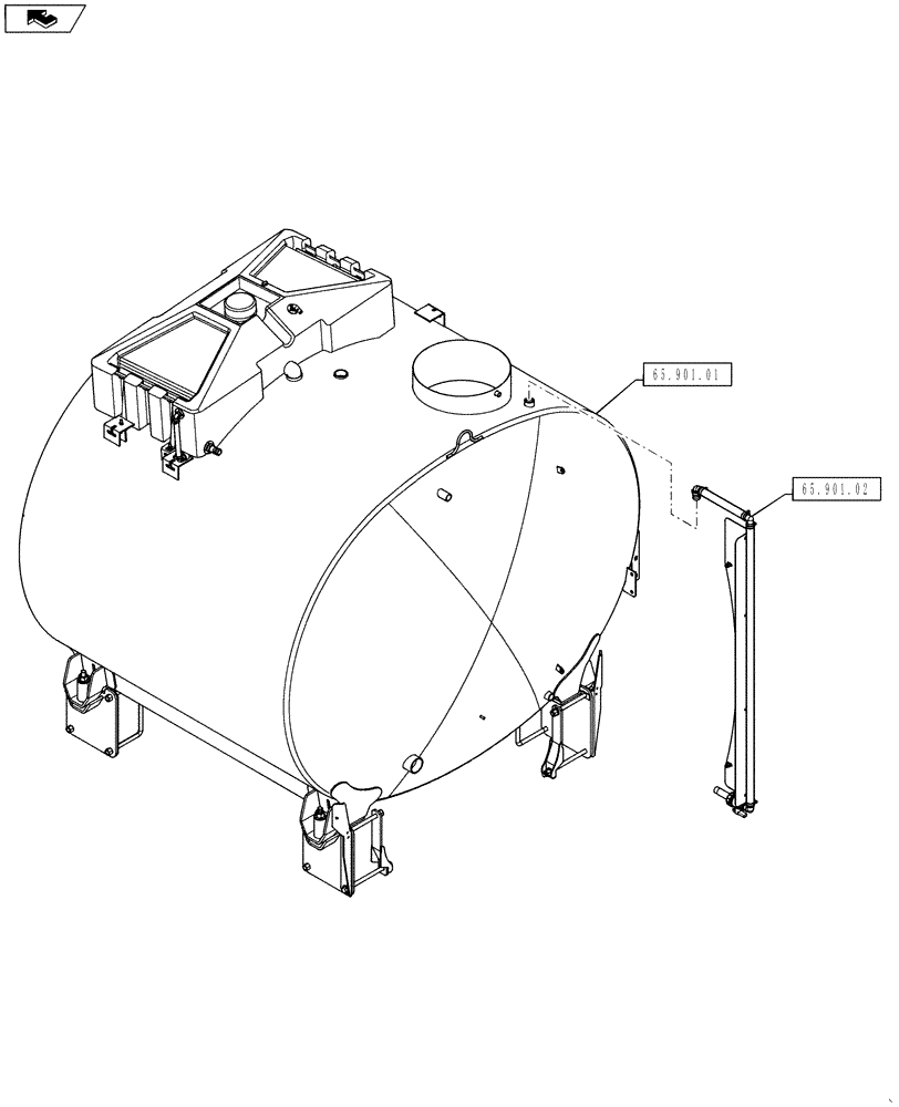 Схема запчастей Case IH 4430 - (00.000.65) - PICTORIAL INDEX - TANKS (00) - GENERAL & PICTORIAL INDEX