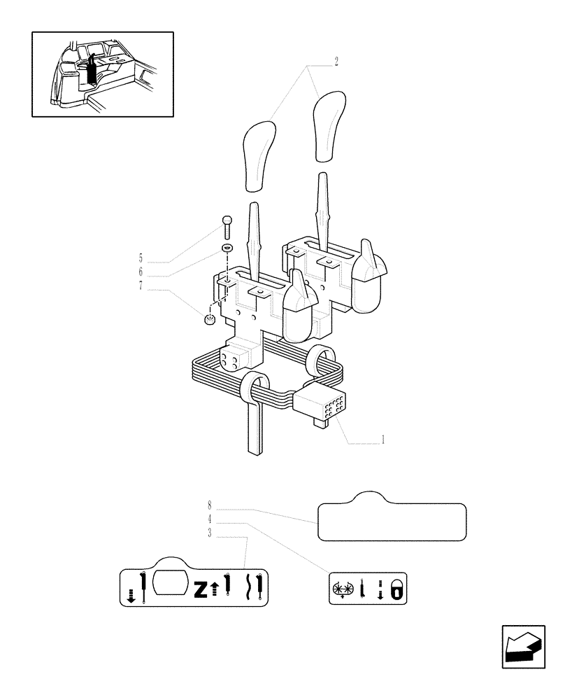 Схема запчастей Case IH MXU115 - (1.96.2/09) - (VAR.361-375-377) 2 ELECTRONIC CONTROL VALVES - CONTROL VALVE CONTROL (10) - OPERATORS PLATFORM/CAB