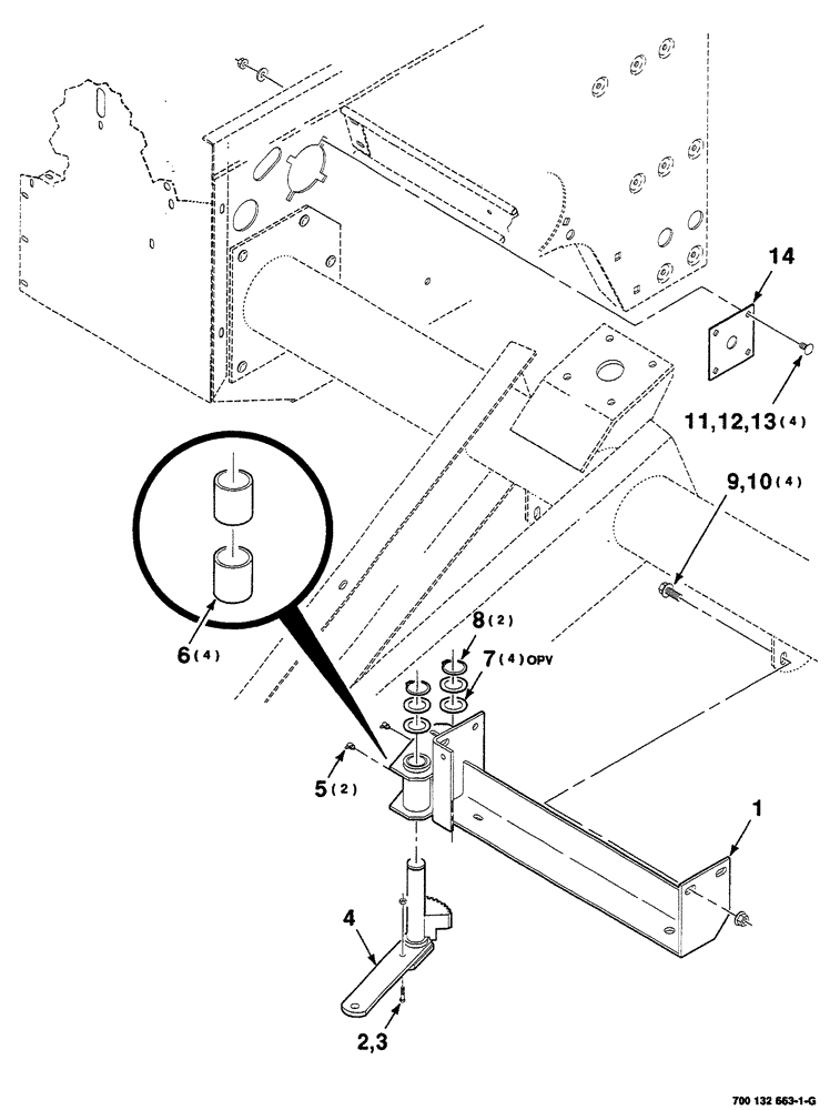 Схема запчастей Case IH RS561A - (6-022) - TWINE THREADER ASSEMBLY (14) - BALE CHAMBER