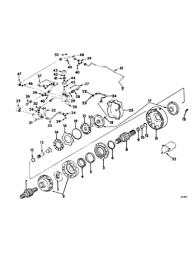 Схема запчастей Case IH 826 - (07-29) - DRIVE TRAIN, DIFFERENTIAL LOCK, HYDROSTATIC DRIVE TRACTORS (04) - Drive Train