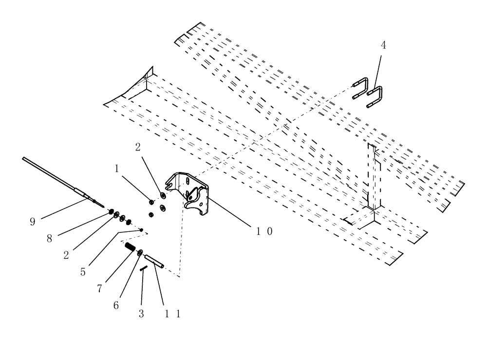 Схема запчастей Case IH SRX100 - (F.10.E[04]) - SUSPENDED BOOM - OUTER BOOM LOCK F - Frame Positioning