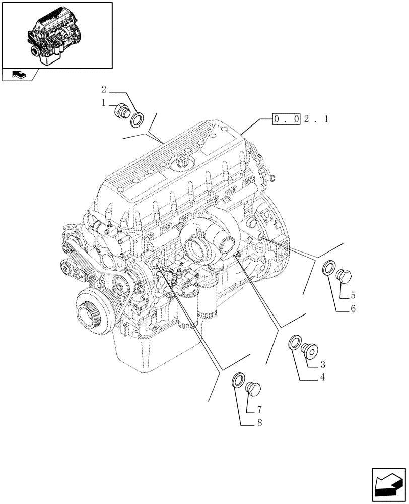 Схема запчастей Case IH F3AE0684N E907 - (0.32.4) - PIPING - ENGINE COOLING SYSTEM (504057436-504057441-504031565-504031567-504069778-504236475) 