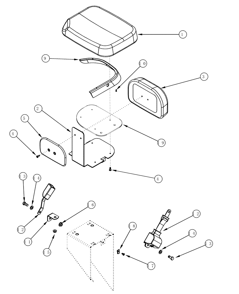 Схема запчастей Case IH MX210 - (09-37) - SEAT - INSTRUCTIONAL (09) - CHASSIS/ATTACHMENTS