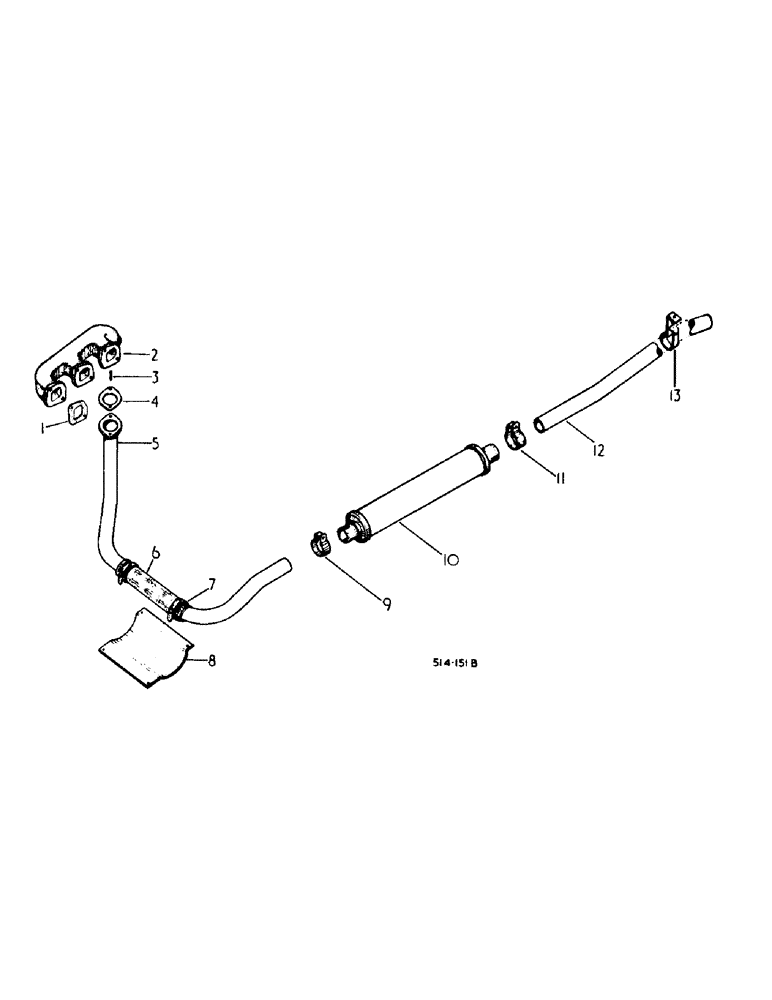 Схема запчастей Case IH 484 - (12-07) - POWER, UNDERSLUNG EXHAUST AND MANIFOLD Power