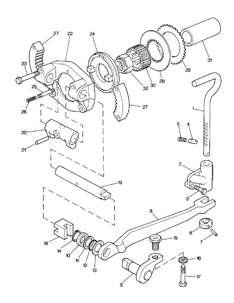 Схема запчастей Case IH 996 - (G05-1) - BRAKES, TRANSMISSION BRAKE, 990G, 995G, 996G (5.1) - BRAKES