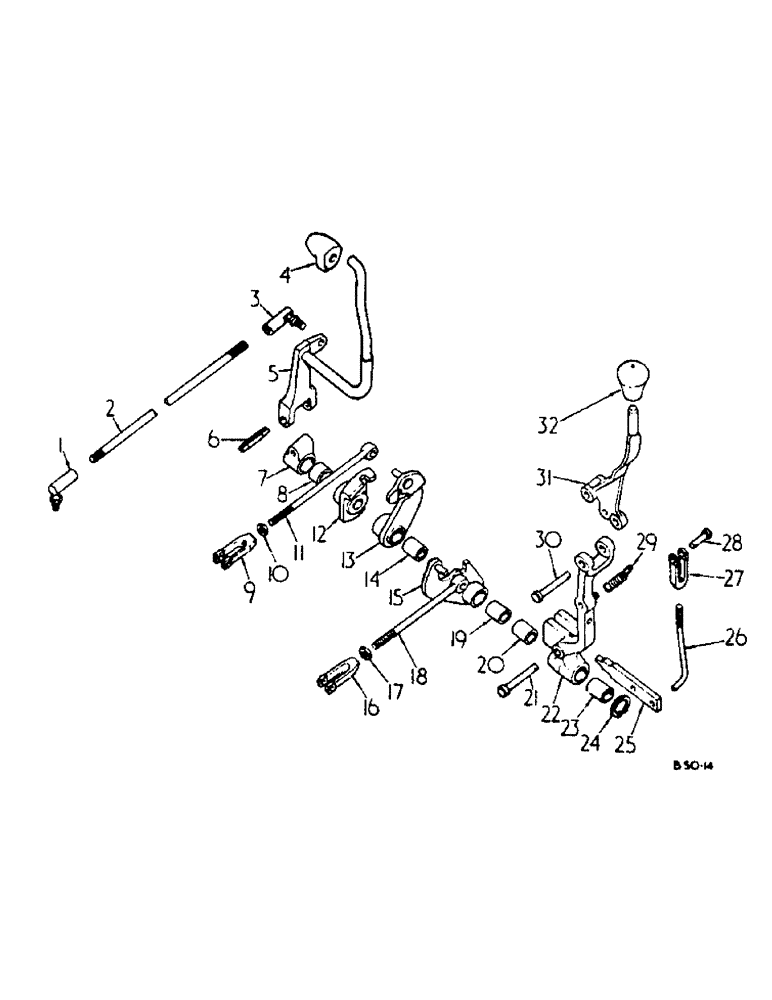 Схема запчастей Case IH 884 - (07-33) - TRANSMISSION CONTROLS, Z PATTERN SHIFT (04) - Drive Train