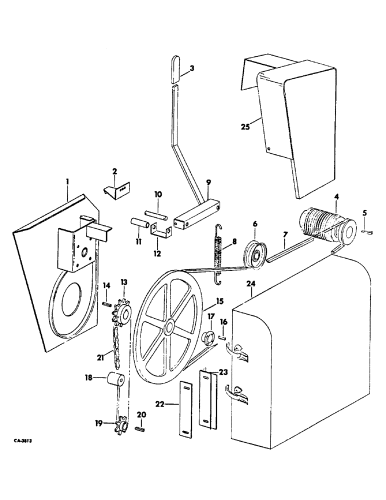 Схема запчастей Case IH 1150 - (C-45) - CORN SHELLER DRIVE 