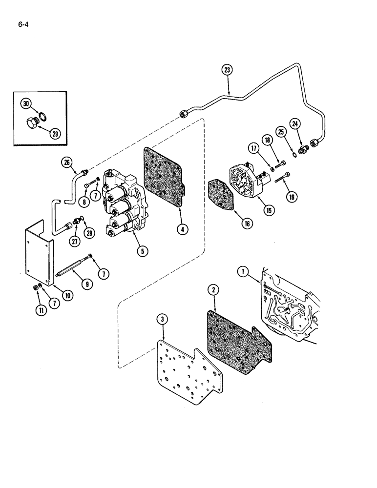 Схема запчастей Case IH 3594 - (6-004) - HYDRAULIC MANIFOLD MOUNTING (06) - POWER TRAIN