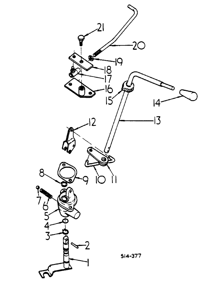 Схема запчастей Case IH 385 - (00F12) - FORWARD AND REVERSE CONTROLS (04) - Drive Train