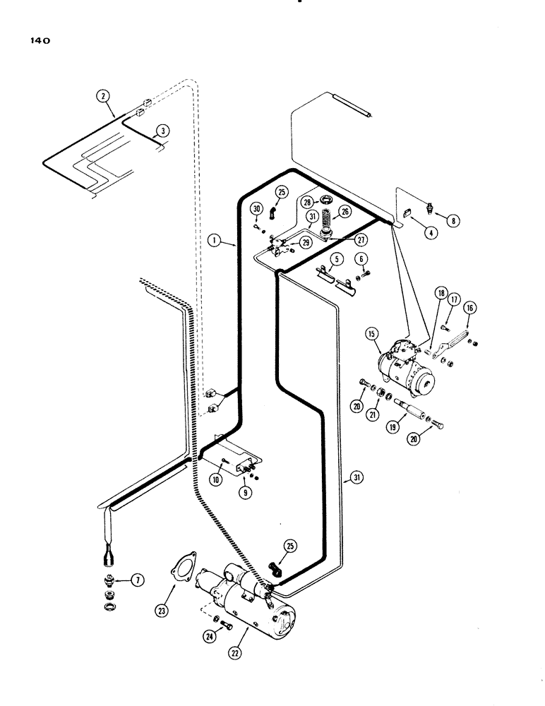 Схема запчастей Case IH 830-SERIES - (140) - ELECTRICAL EQUIPMENT AND WIRING, 267 AND 301 DIESEL ENGINES (04) - ELECTRICAL SYSTEMS