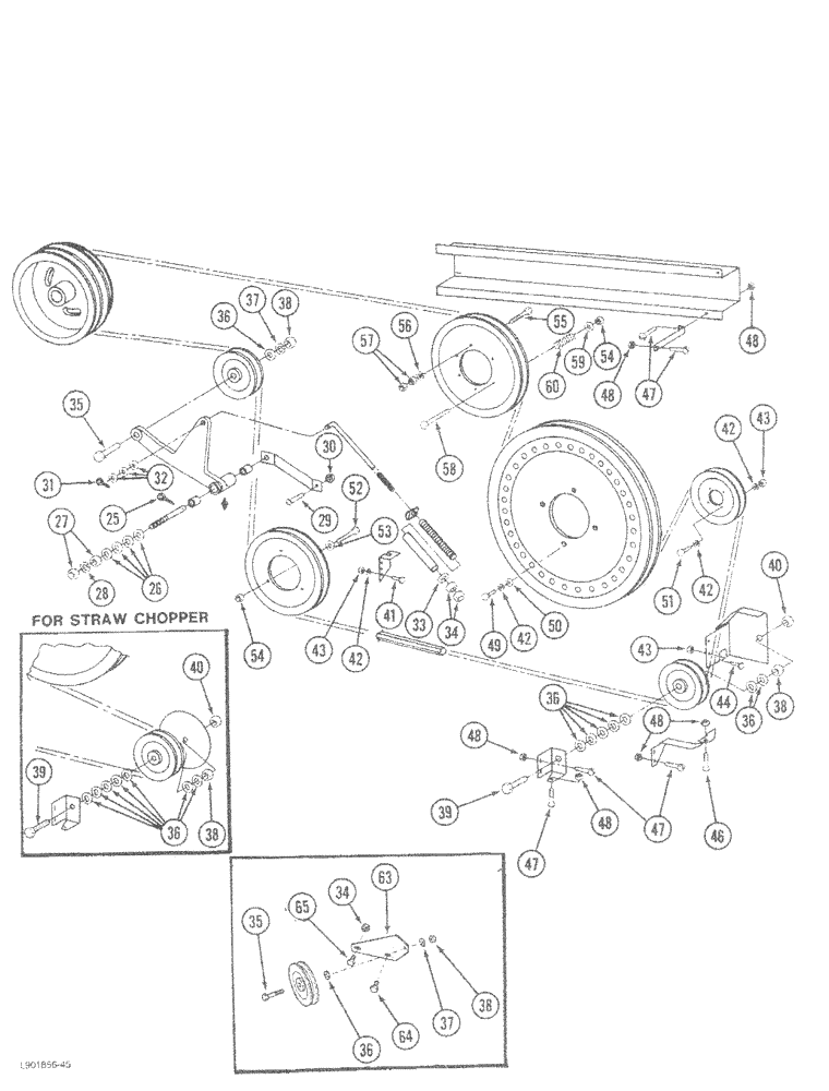 Схема запчастей Case IH 1620 - (9A-06) - RIGHT SIDE BELT DRIVE, (CONT) (13) - FEEDER