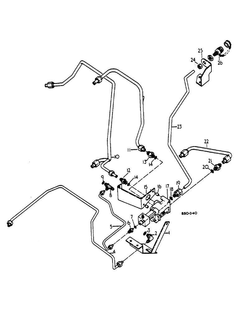 Схема запчастей Case IH 484 - (0C13-2) - HYDRAULIC TRAILER BRAKE - 484 (07) - HYDRAULICS