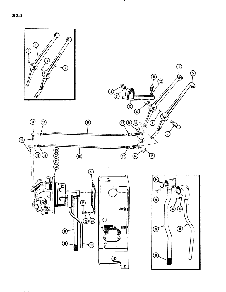 Схема запчастей Case IH 730 SERIES - (324) - HYDRAULIC VALVE CONTROLS (08) - HYDRAULICS