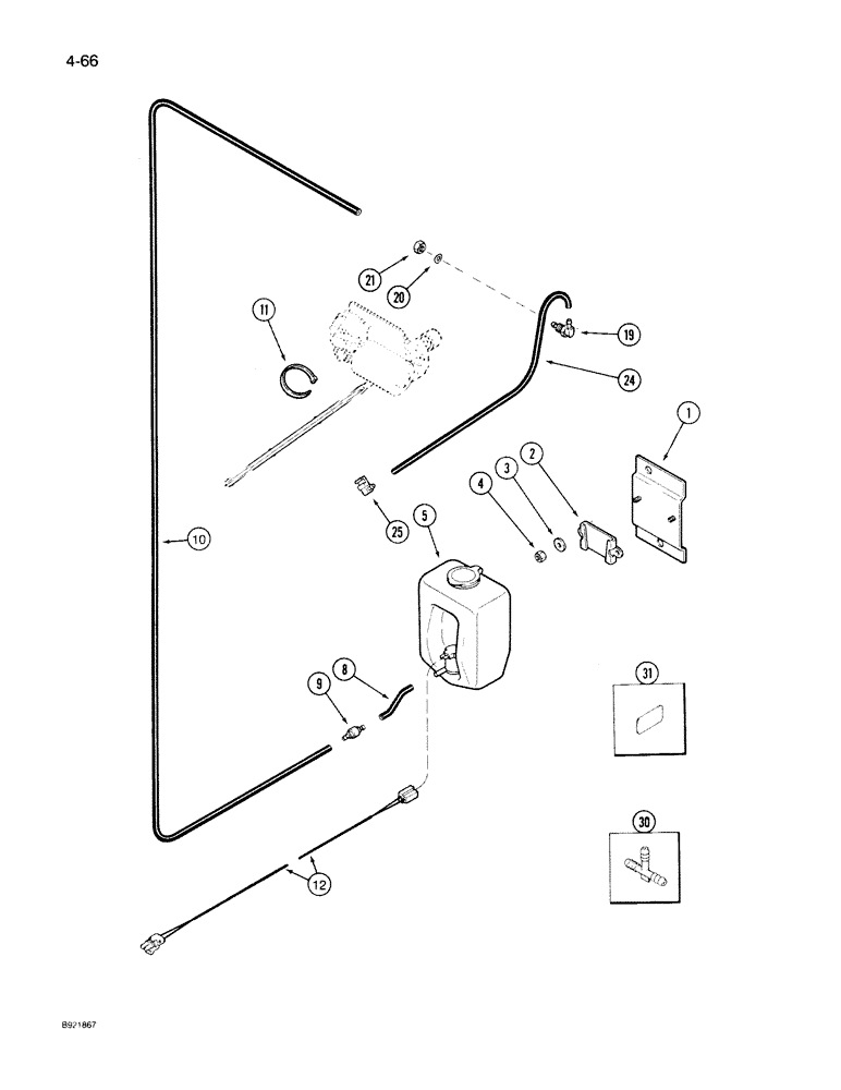 Схема запчастей Case IH 7140 - (4-066) - WINDSHIELD WASHER (04) - ELECTRICAL SYSTEMS