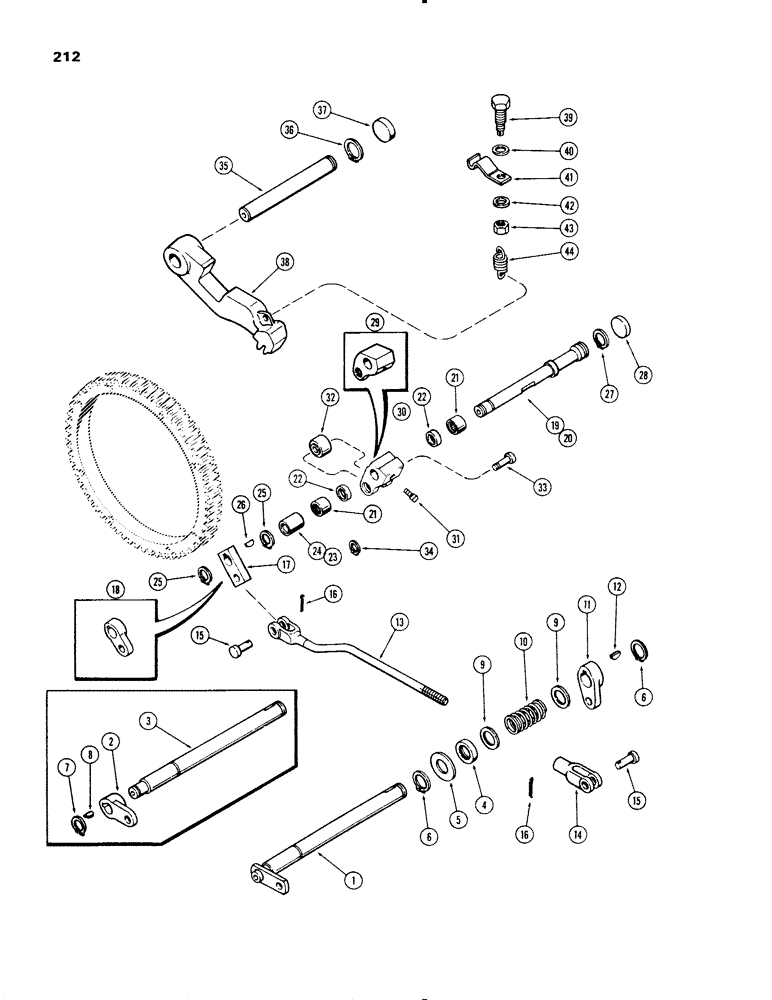 Схема запчастей Case IH 1270 - (212) - DIFFERENTIAL BRAKE PARK LOCK, FIRST USED TRANSMISSION SERIAL NUMBER 10028201 (06) - POWER TRAIN