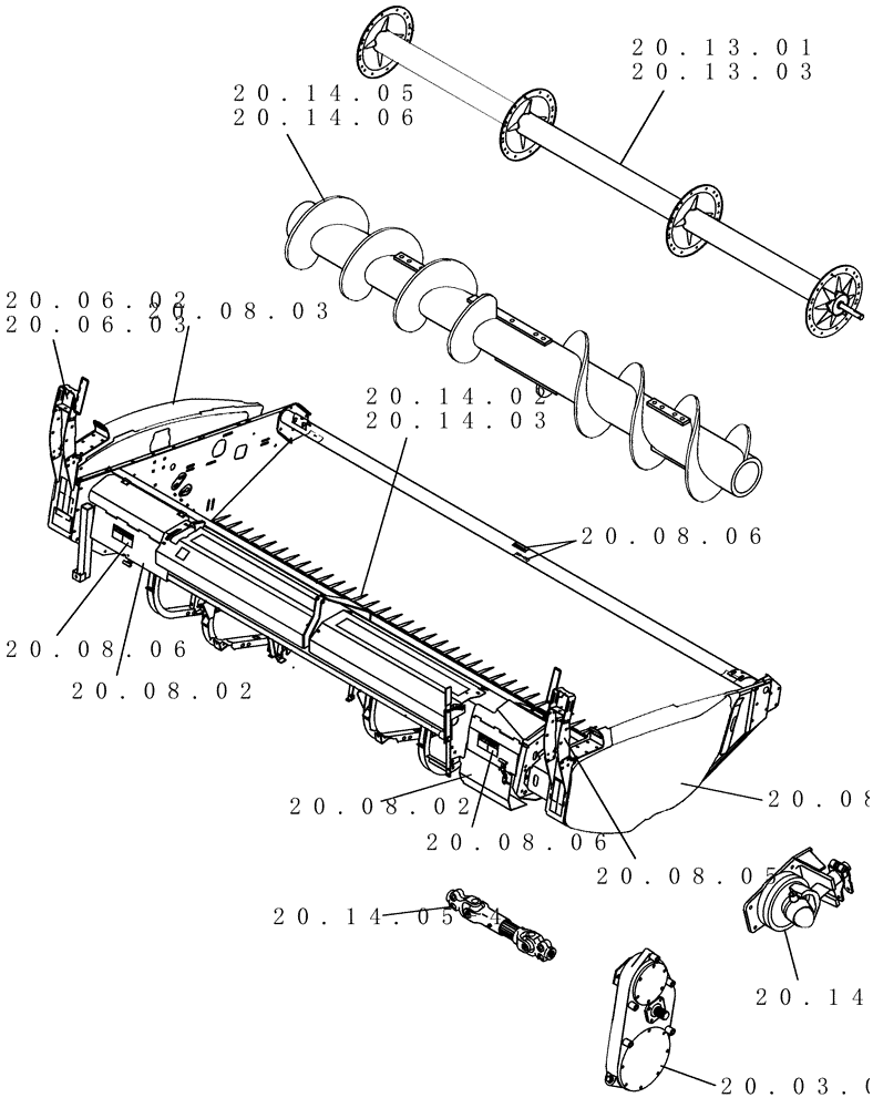 Схема запчастей Case IH HSX142 - (20.00.00[1]) - PICTORIAL INDEX (00) - GENERAL & PICTORIAL INDEX