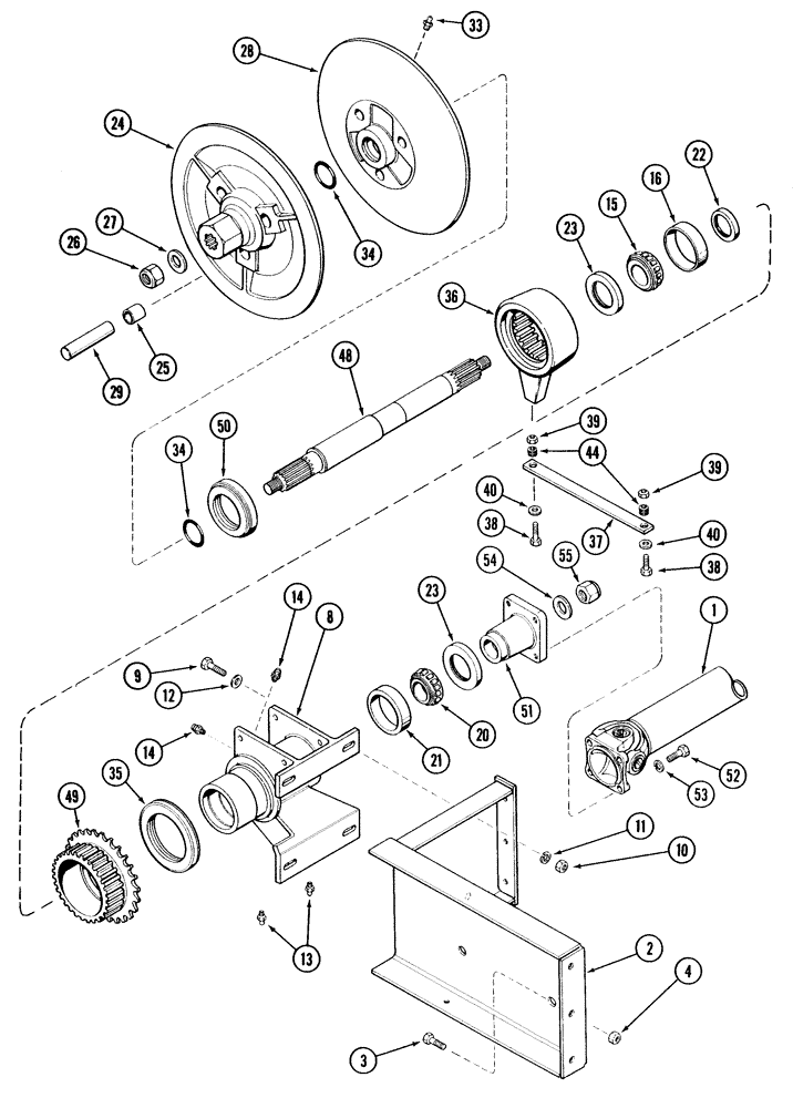 Схема запчастей Case IH 1682 - (9-020) - SEPARATOR DRIVE (09) - CHASSIS ATTACHMENTS