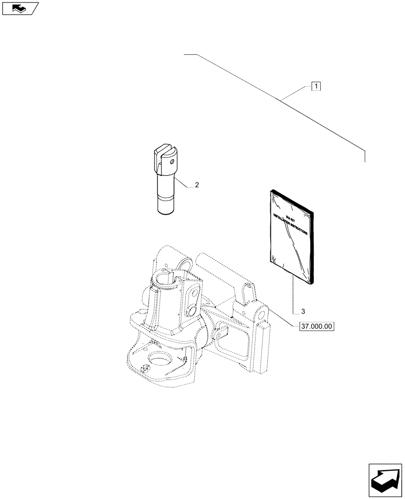 Схема запчастей Case IH PUMA 185 - (88.037.16) - DIA KIT - SWIVEL COUPLING (88) - ACCESSORIES