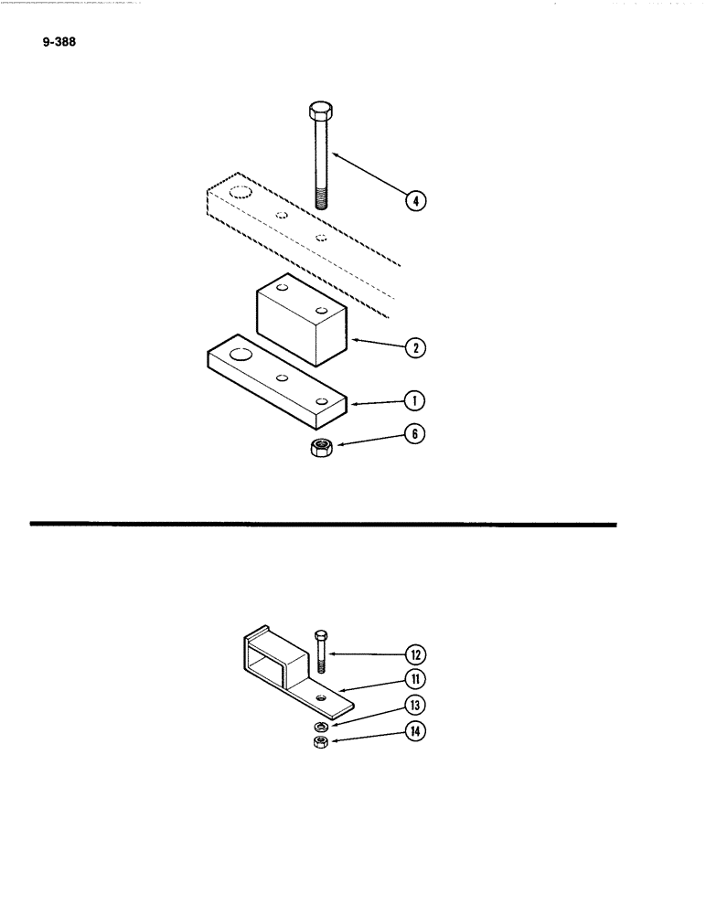 Схема запчастей Case IH 4494 - (9-388) - DRAWBAR YOKE (09) - CHASSIS/ATTACHMENTS