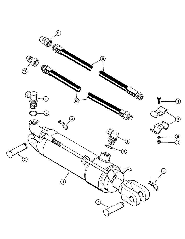 Схема запчастей Case IH 1370 - (380) - REMOTE HYDRAULIC CYLINDER ATTACHING PARTS (09) - CHASSIS/ATTACHMENTS