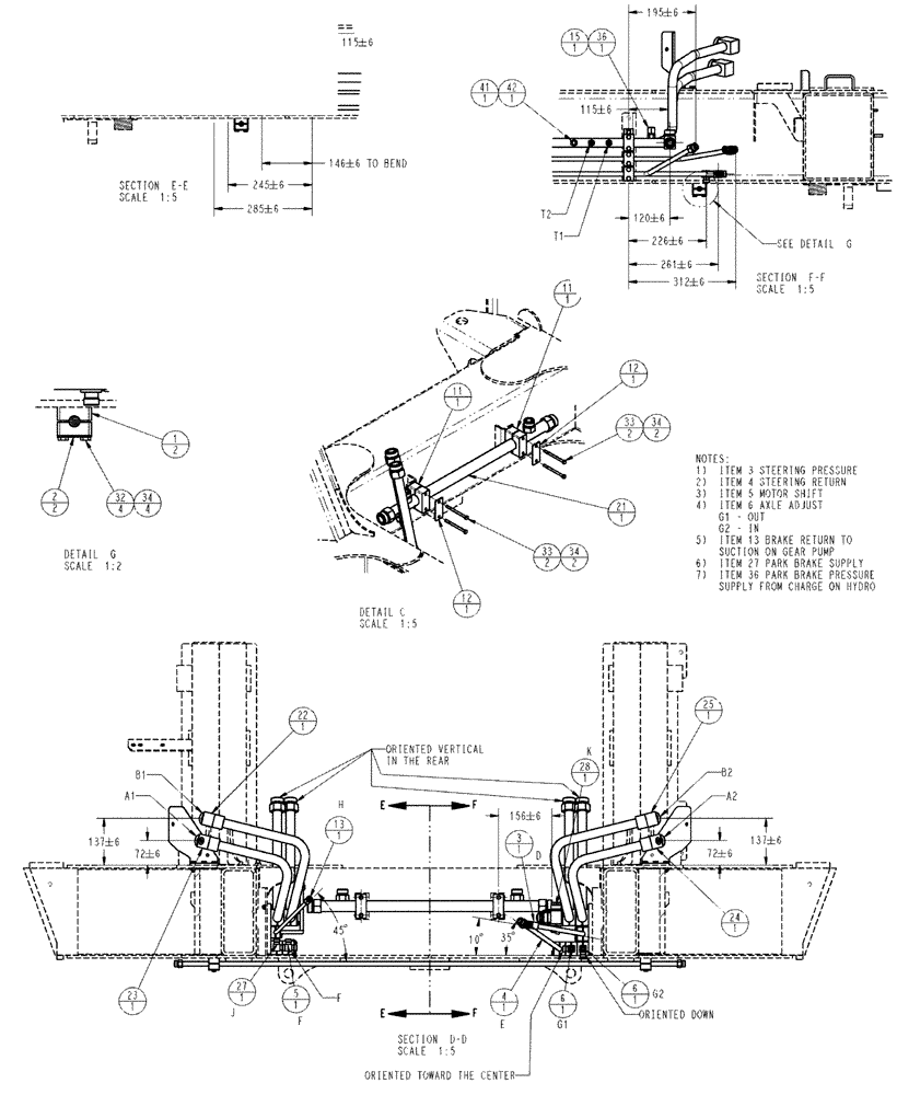 Схема запчастей Case IH SPX3320 - (06-024[02]) - STEEL LINES GROUP Hydraulic Plumbing