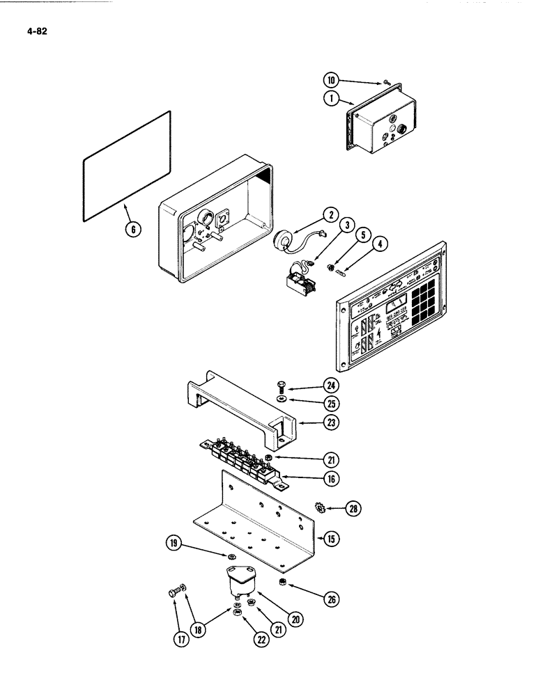 Схема запчастей Case IH 4494 - (4-082) - INSTRUMENT CLUSTER (04) - ELECTRICAL SYSTEMS