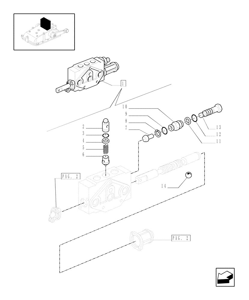 Схема запчастей Case IH JX1095C - (1.82.7/08D[01]) - SIMPLE DOUBLE EFFECT DISTRIBUTOR WITH FLOAT - PARTS - D5484 (07) - HYDRAULIC SYSTEM