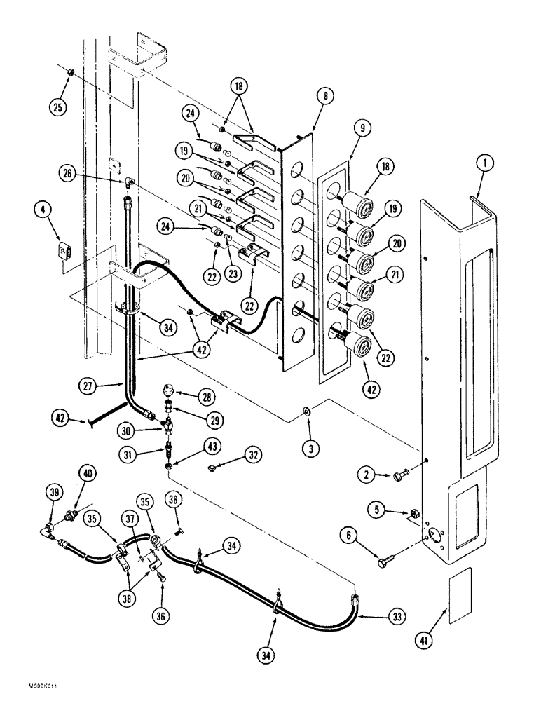 Схема запчастей Case IH 9350 - (4-32) - GAUGE PANEL, PRIOR TO P.I.N. JEE0071001 (04) - ELECTRICAL SYSTEMS