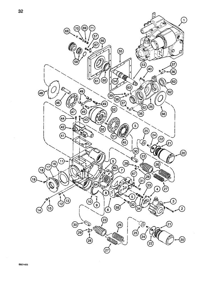 Схема запчастей Case IH 1680 - (032) - HYDROSTATIC PUMP, CORN AND GRAIN COMBINE (29) - HYDROSTATIC DRIVE