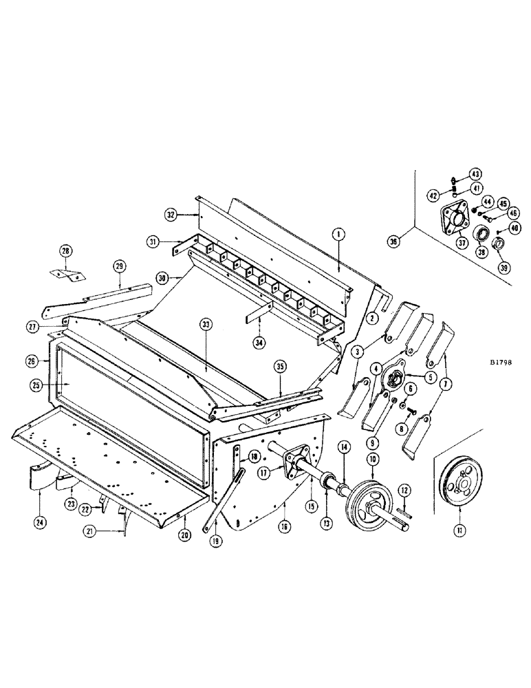 Схема запчастей Case IH 400 - (088) - STRAWCHOPPER ATTACHMENT (73) - RESIDUE HANDLING