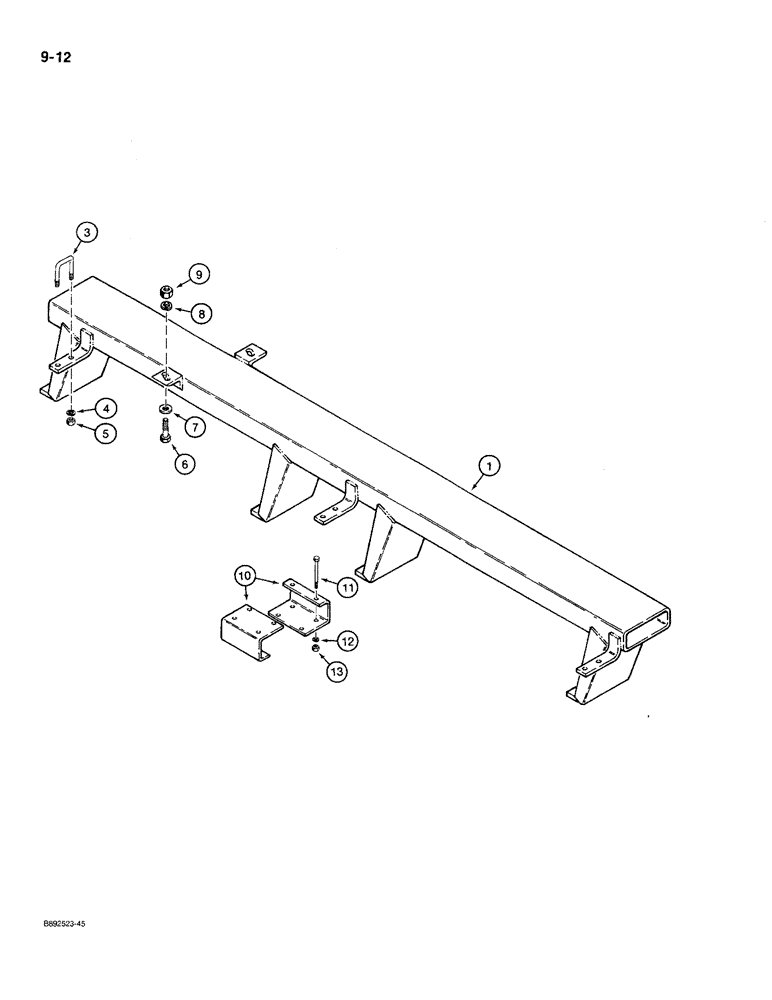 Схема запчастей Case IH 780 - (9-12) - GANG FRAMES, NON-FOLDING, DISK HARROWS WITH SPRING TYPE SCRAPERS (09) - CHASSIS/ATTACHMENTS