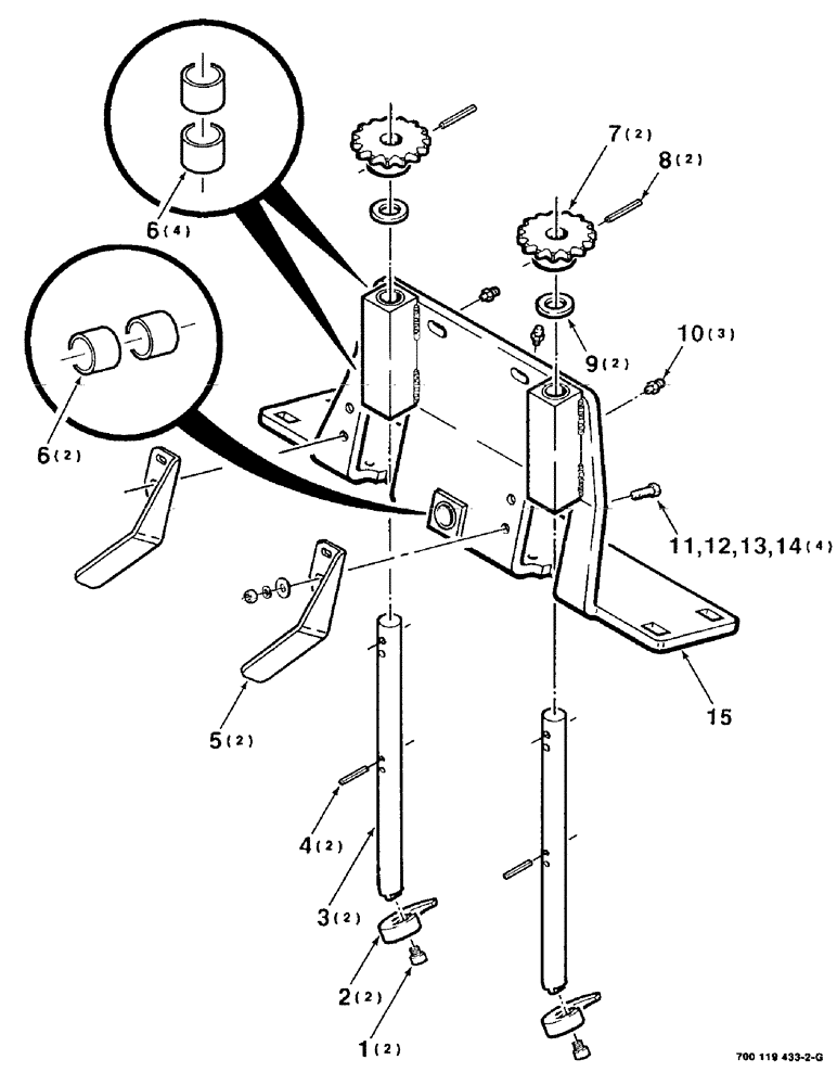 Схема запчастей Case IH 8545 - (6-36) - TWISTER ASSEMBLY (WIRE) (14) - BALE CHAMBER