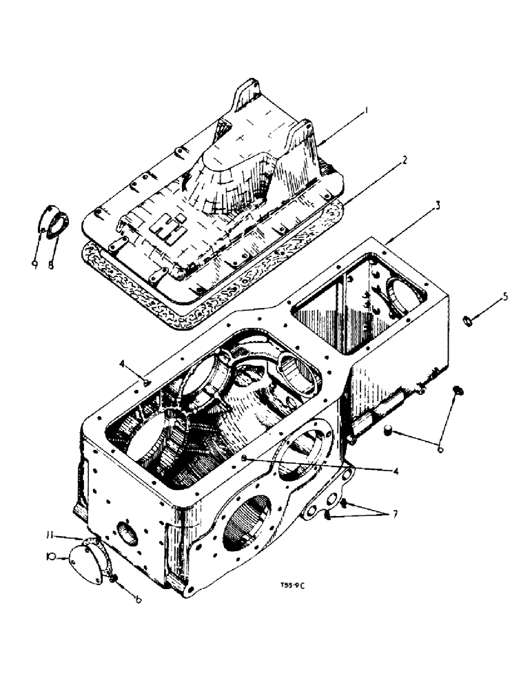 Схема запчастей Case IH 384 - (07-05) - DRIVE TRAIN, TRANSMISSION CASE (04) - Drive Train