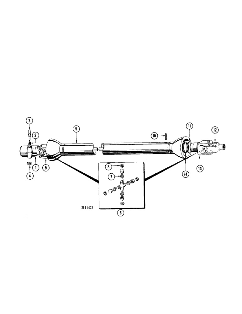 Схема запчастей Case IH 200 - (10) - PTO SHAFT, LONG DRAWBAR 