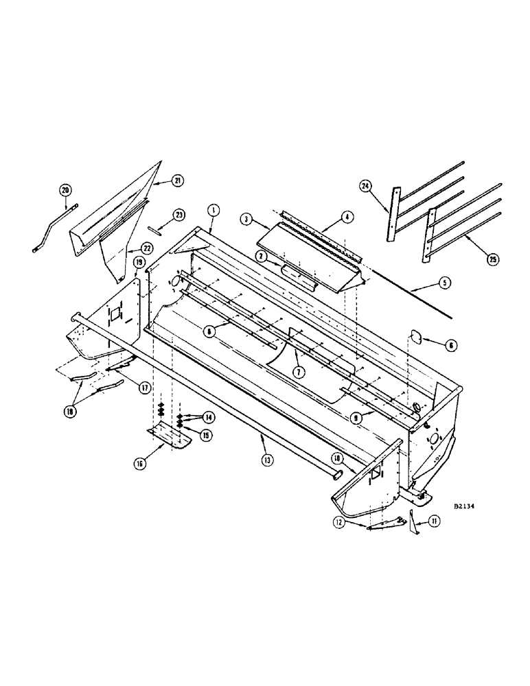 Схема запчастей Case IH 1150 - (056) - HEADER PLATFORM AND DIVIDERS, BEFORE 8262501 (58) - ATTACHMENTS/HEADERS