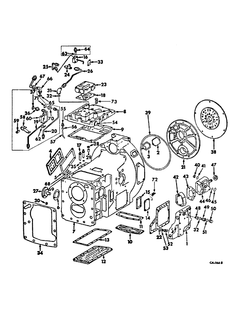 Схема запчастей Case IH 1066 - (07-14) - DRIVE TRAIN, HYDROSTATIC HOUSING COVERS, DRIVE PLATE, HYD. PUMPS, MULT. CONTROL VALVE & CONNECTIONS (04) - Drive Train