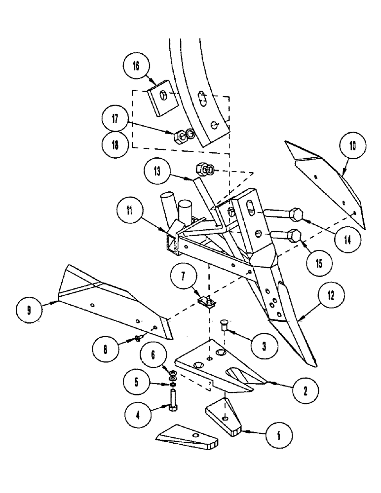 Схема запчастей Case IH CONCORD - (B54) - STANDARD ANDERSON OPENER, 10 INCH, LIQUID 