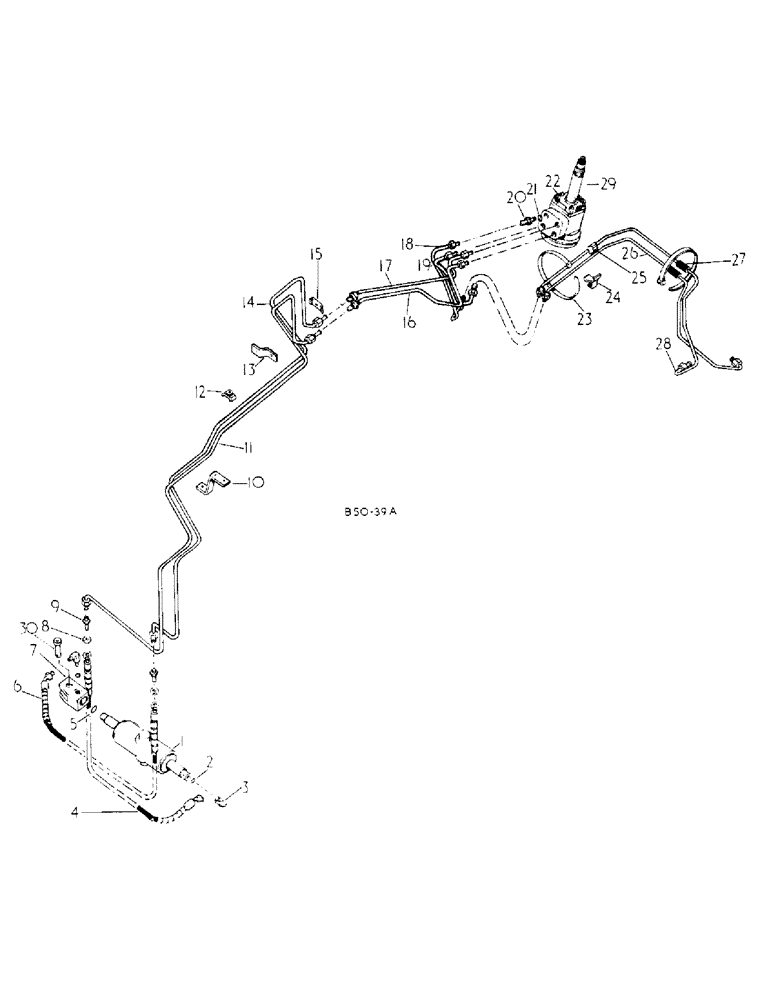 Схема запчастей Case IH 484 - (10-03) - HYDRAULICS, POWER STEERING, TRACTORS WITH ADJUSTABLE FRONT AXLE AND CAST BOLSTER (07) - HYDRAULICS