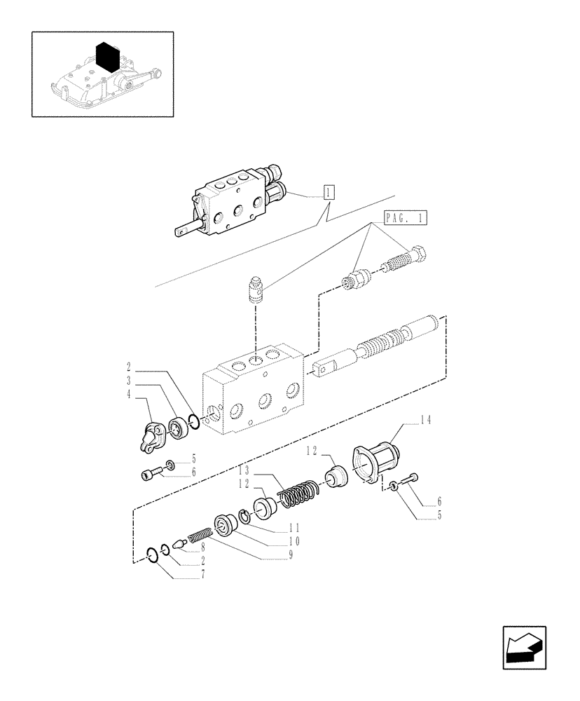 Схема запчастей Case IH JX1075N - (1.82.7/02A[02]) - SIMPLE/DOUBLE-ACTING CONTROL VALVE WITH FLOAT COMMUTATION - BREAKDOWN - C5484 (07) - HYDRAULIC SYSTEM