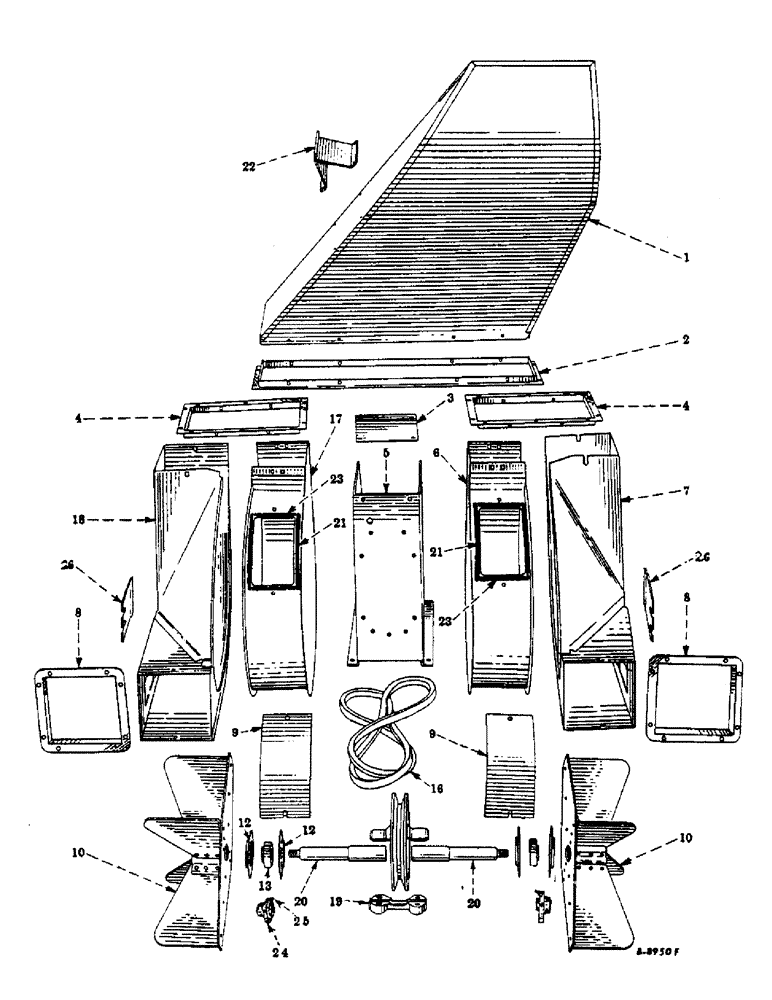 Схема запчастей Case IH 414 - (161) - DUAL FANS (74) - CLEANING