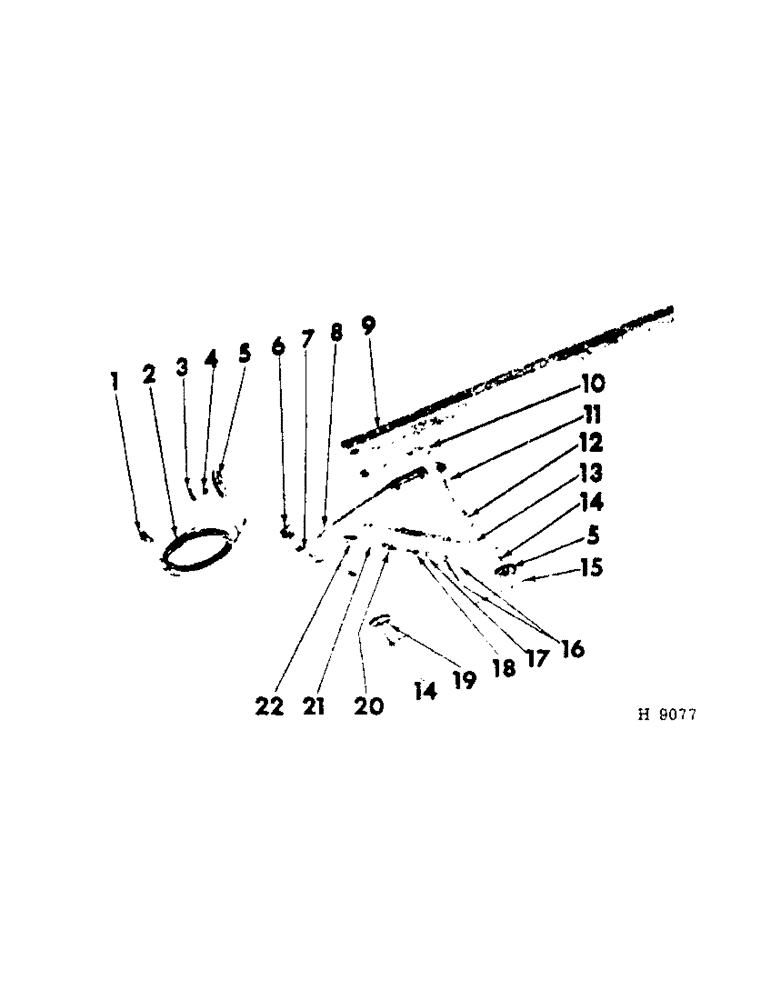 Схема запчастей Case IH 201 - (D-026) - REEL LIFT CABLE RIGHT HAND, 1964 SEASON AND SINCE (58) - ATTACHMENTS/HEADERS