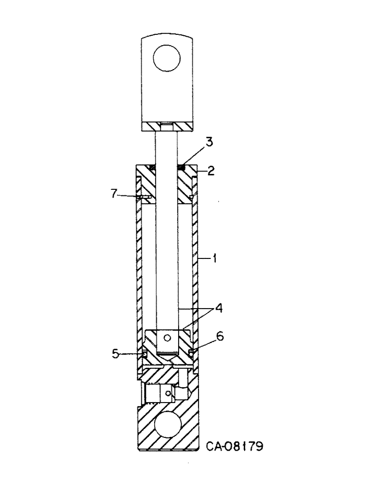 Схема запчастей Case IH 1110 - (P-02) - HYDRAULIC CYLINDER, 2 X 5 IN. SINGLE ACTING 